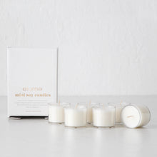 MINI GLASS SOY CANDLES SET OF 12  |  FRAGRANCE FREE