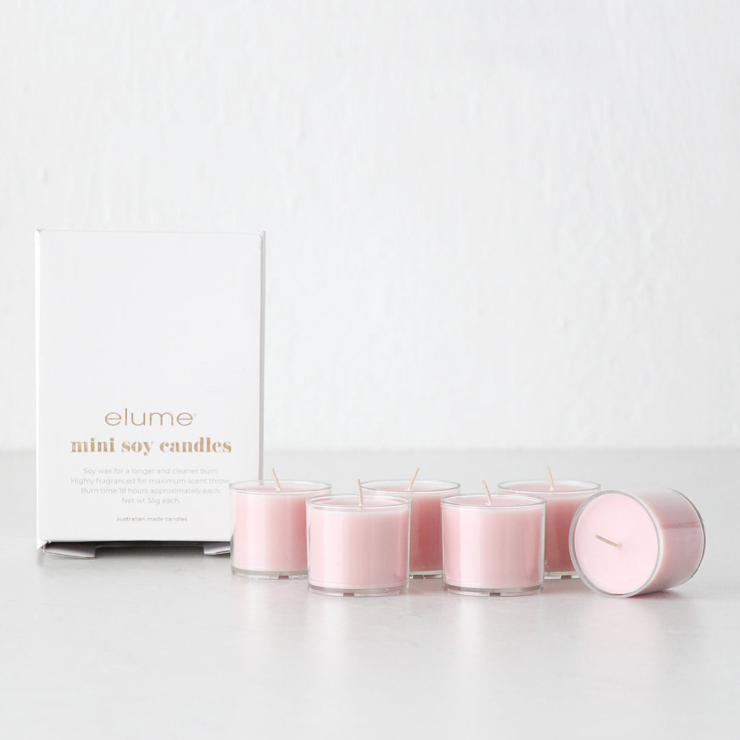 ELUME  |  MINI GLASS SOY CANDLES SET OF 6  |  ORIENTAL MUSK  |  15% BUNDLE SALE