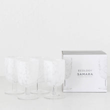 ECOLOGY | SAMARA GOBLET WINE GLASSES | SET OF 4 | WHITE