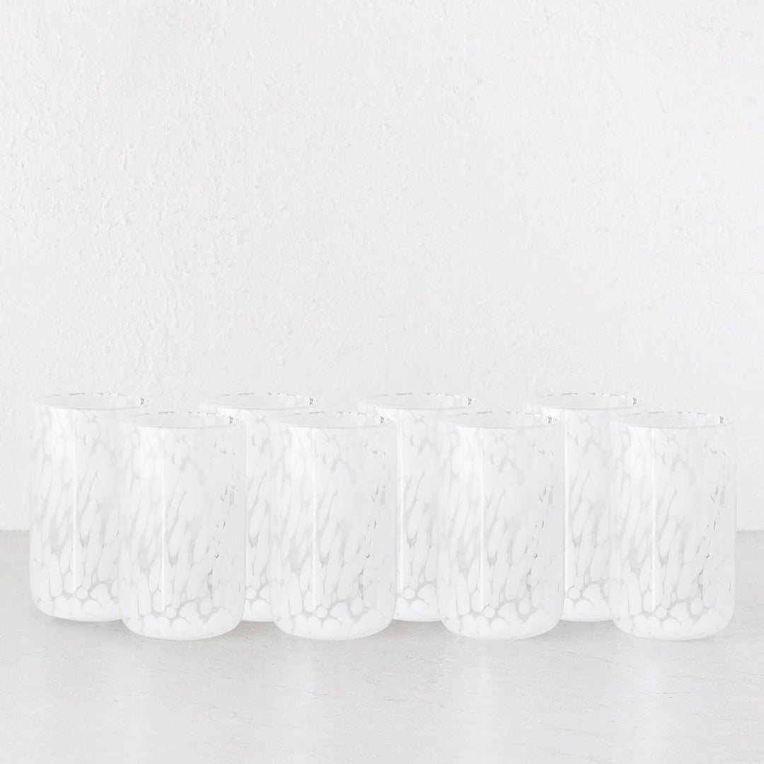 SAMARA HIGHBALL GLASSES  |  SET OF 8  |  WHITE