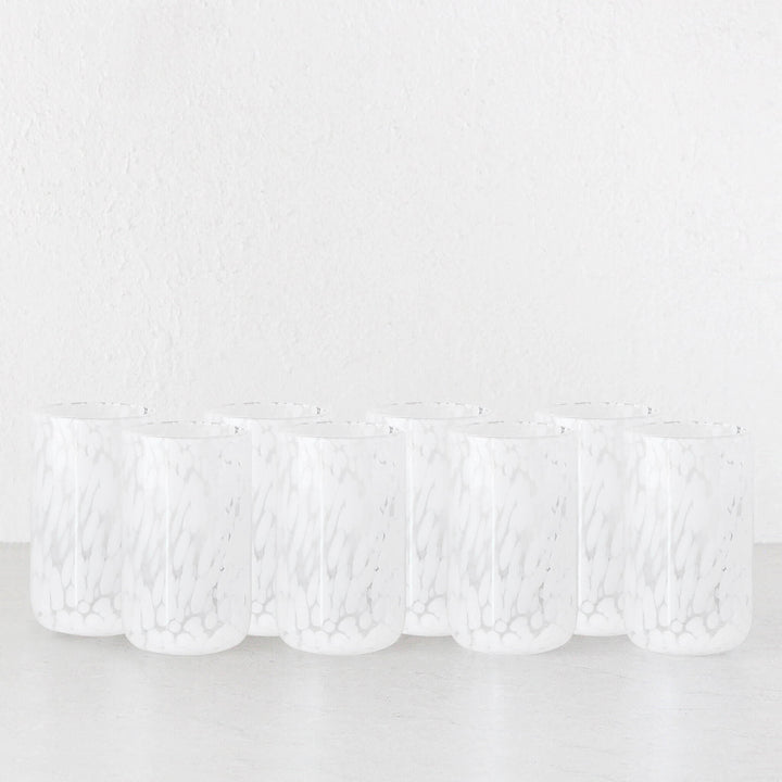 SAMARA HIGHBALL GLASSES | SET OF 8 | WHITE