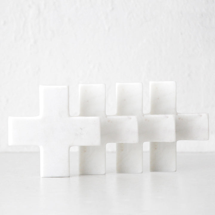 ELIOT WHITE MARBLE COASTERS | SET OF 4