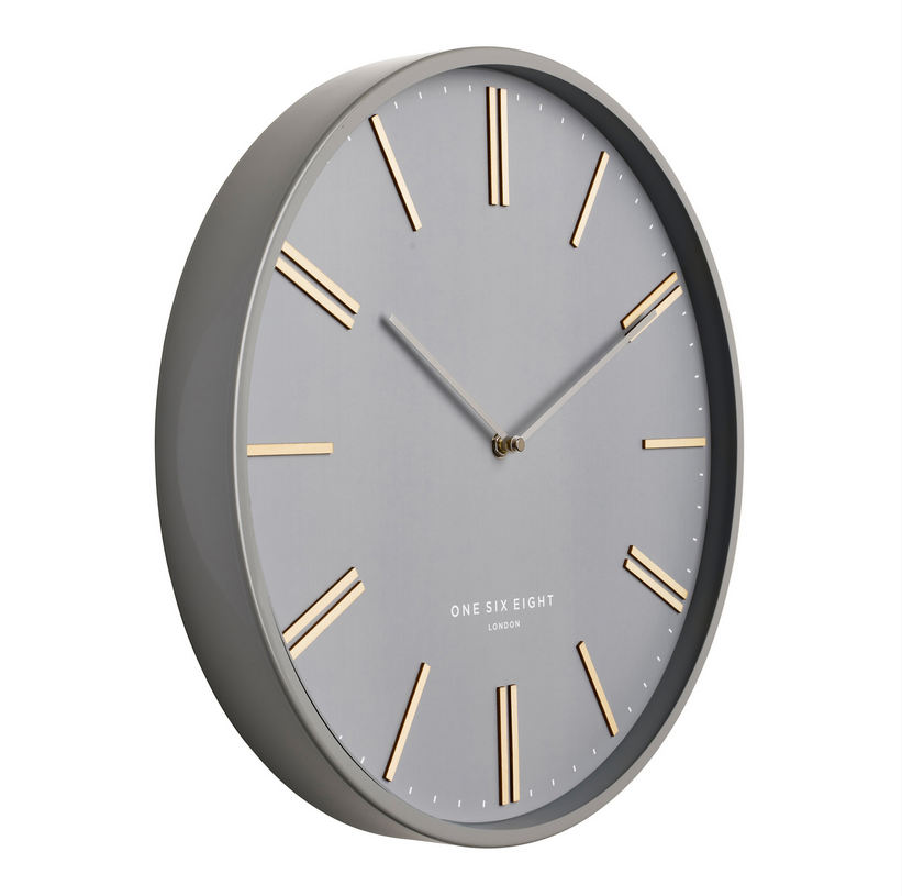 ESME SILENT WALL CLOCK  |  GREY  |  40CM