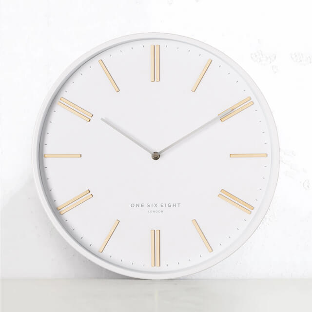 PRE ORDER | ESME SILENT WALL CLOCK | WHITE | 40CM