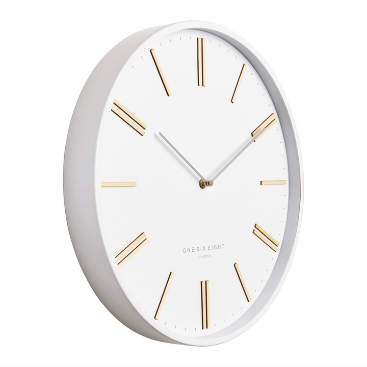 PRE ORDER | ESME SILENT WALL CLOCK | WHITE | 40CM