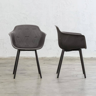 ETTA MESH WRAP INDOOR/OUTDOOR DINING CHAIR  |  GRANITE GREY