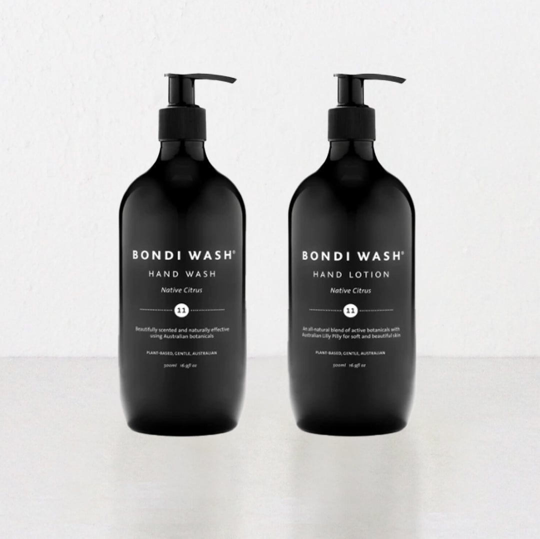 BONDI WASH HAND PAMPER DUO  |  HAND WASH + HAND LOTIONBONDI WASH HAND PAMPER DUO  |  HAND WASH + HAND LOTION  |  NATIVE CITRUS