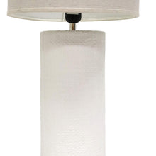 HESSIAN CYLINDER TABLE LAMP  |  70CM  |  WHITE