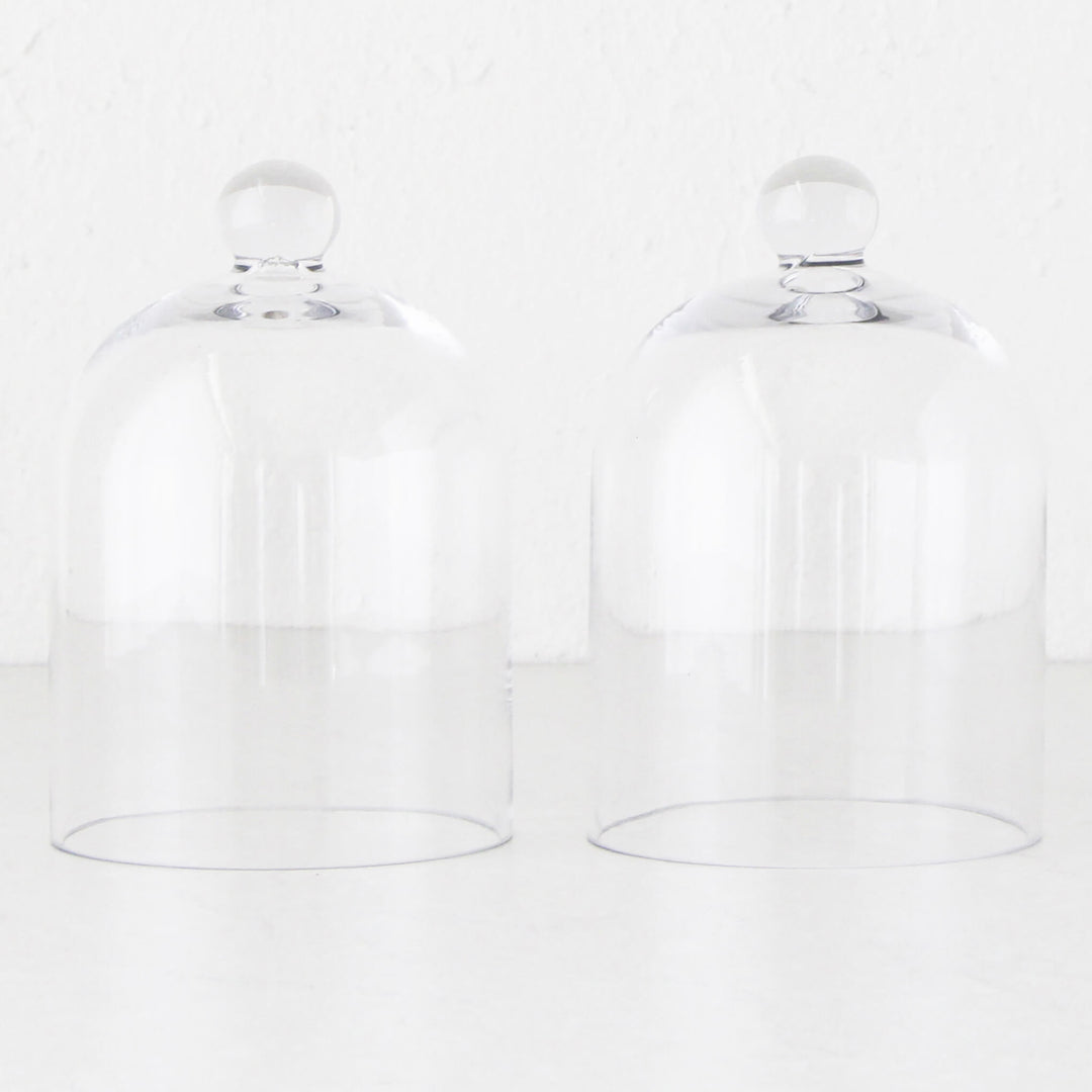 ST CLAIRE CANDLE DOME BUNDLE  |  25CM GLASS CLOCHE X 2