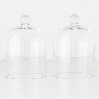 ST CLAIRE CANDLE DOME BUNDLE  |  25CM GLASS CLOCHE X 2