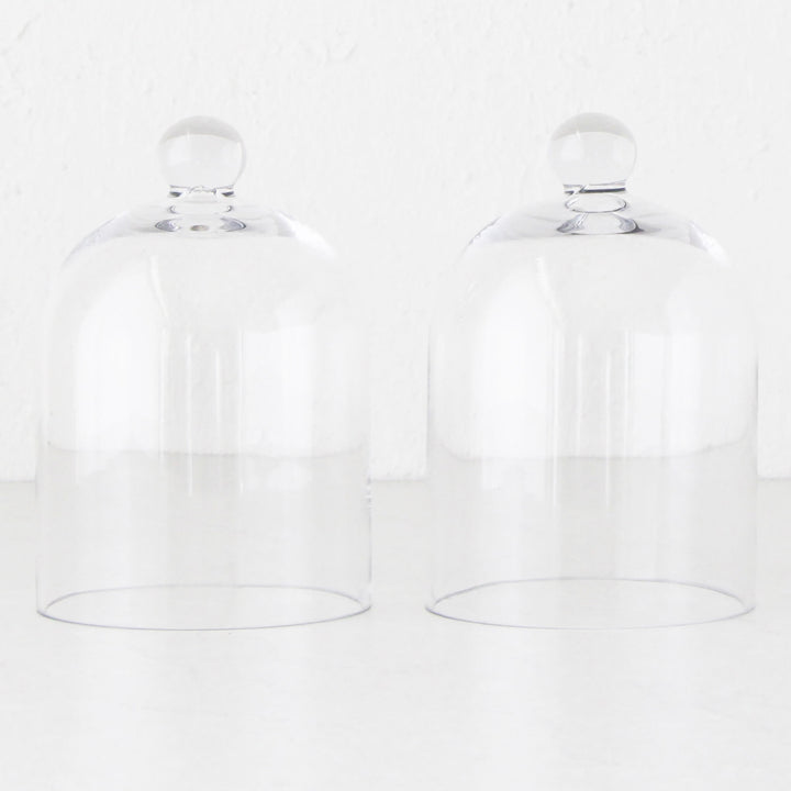 ST CLAIRE CANDLE DOME BUNDLE  |  25CM GLASS CLOCHE X 2