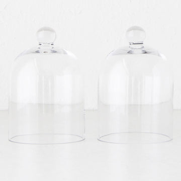 ST CLAIRE CANDLE DOME BUNDLE  |  25CM GLASS CLOCHE X 2