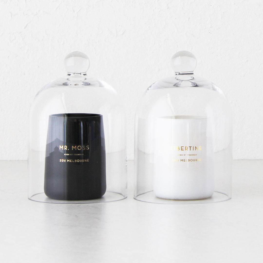 ST CLAIRE CANDLE DOME BUNDLE  |  25CM GLASS CLOCHE X 2