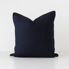 CANVAS CUSHION WITH WHITE PIPING  |  50 x 50cm  |  NAVY BLUE