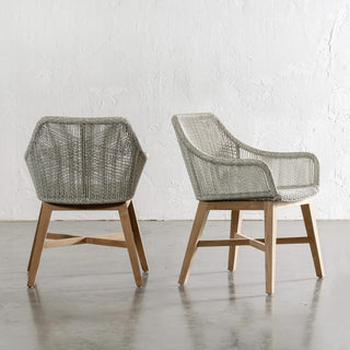 INIZIA WOVEN RATTAN INDOOR / OUTDOOR DINING CHAIR |  ASH GREY