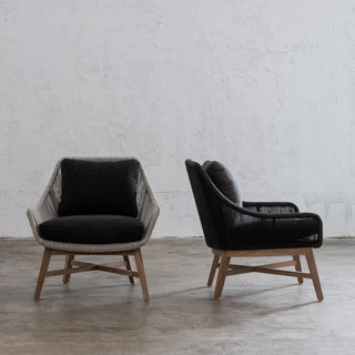 INIZIA OUTDOOR WOVEN LOUNGE CHAIR  |  ASH GREY  |  MODERN RATTAN