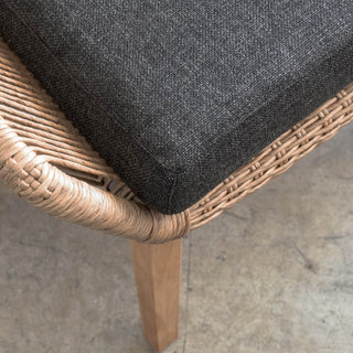 INIZIA WOVEN RATTAN INDOOR OUTDOOR DINING STOOL  |  WARM HUSK  |  HAMPTONS MODERN RATTAN CHAIR
