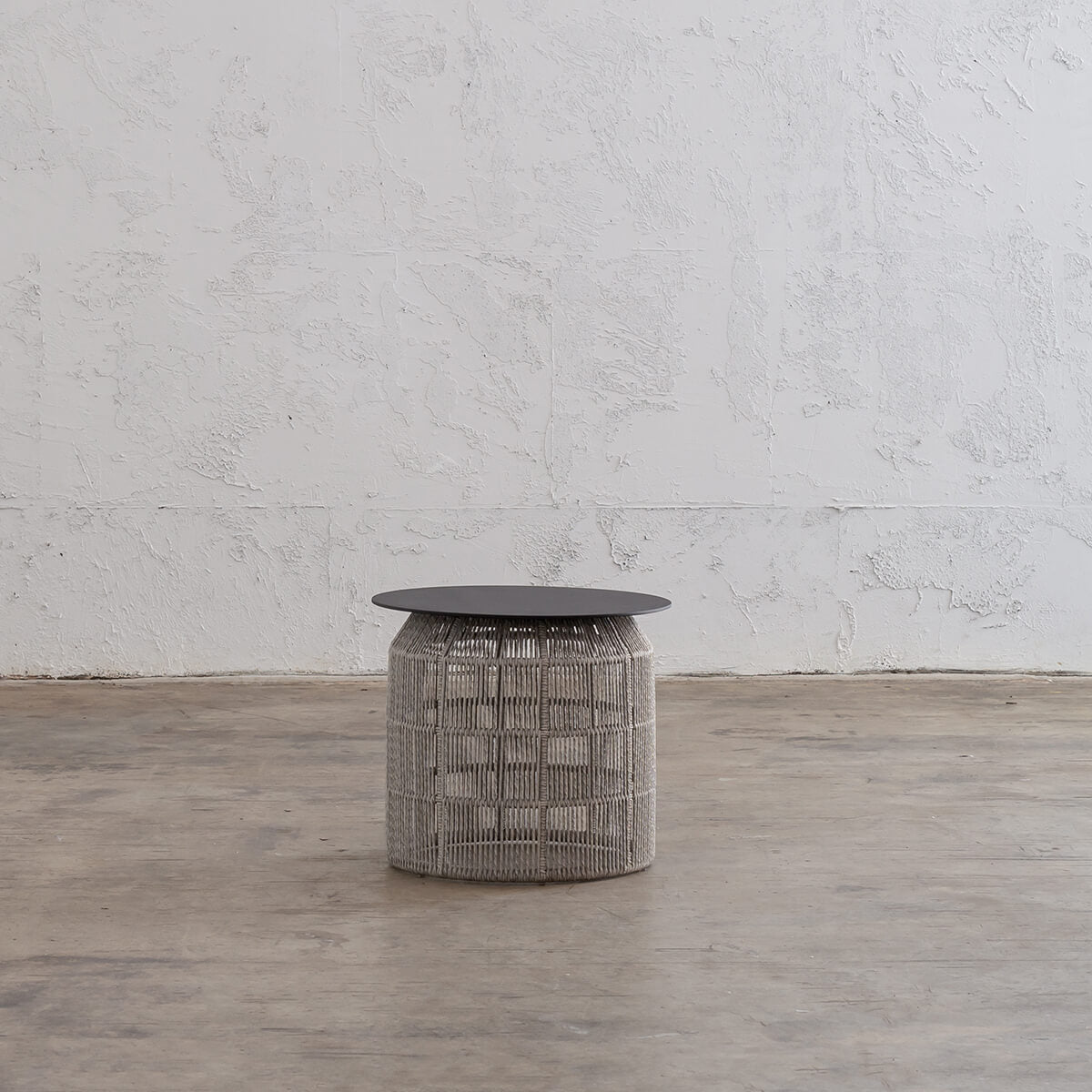 INIZIA WOVEN RATTAN INDOOR / OUTDOOR SIDE TABLE | ASH GREY – Living By ...