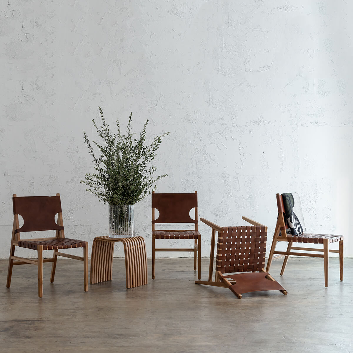 JENSEN LEATHER DINING CHAIR COGNAC LEATHER Living By Design