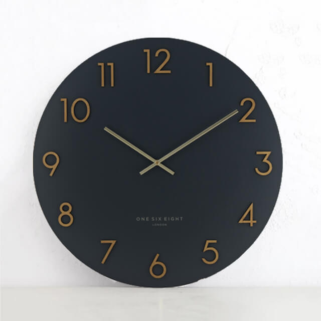 KATELYN METAL WALL CLOCK | CHARCOAL | 40CM DIAMETER