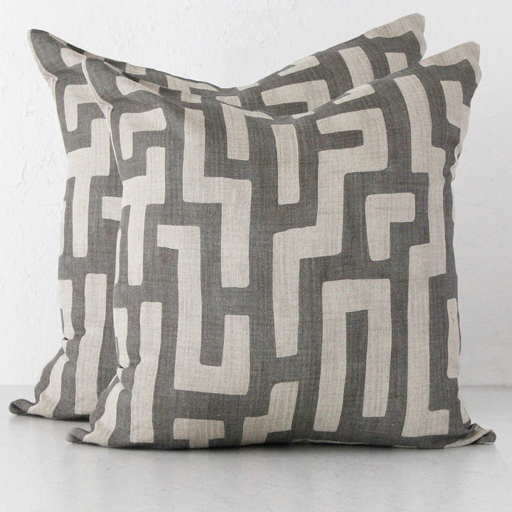 KENT CUSHION BUNDLE X2   |  55 x 55  |  CHARCOAL