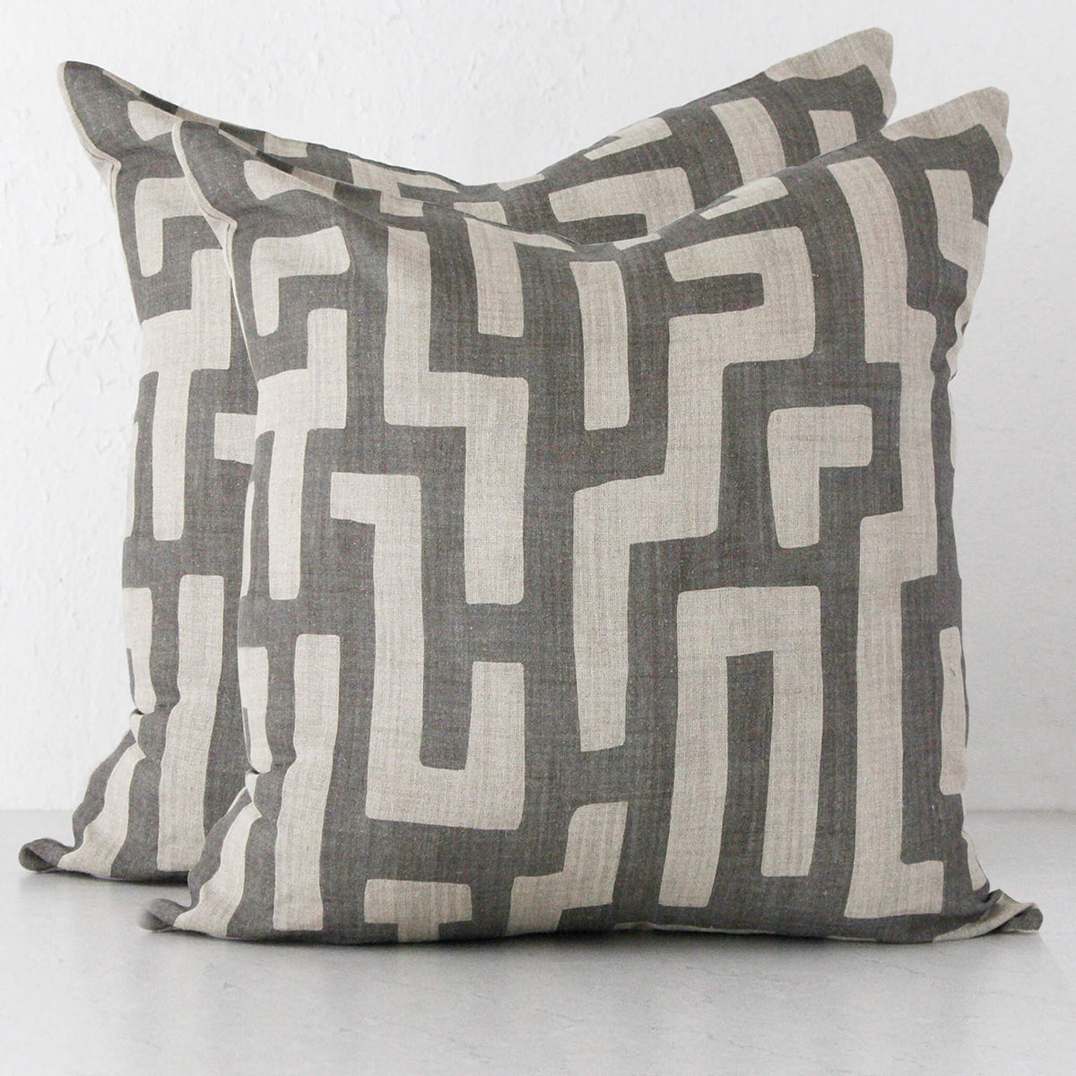 KENT CUSHION BUNDLE X2 | 55 x 55 | CHARCOAL – Living By Design