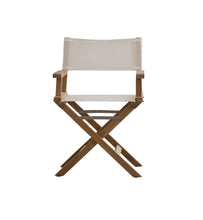 Rodda Directors Chair  |  White with teak frame