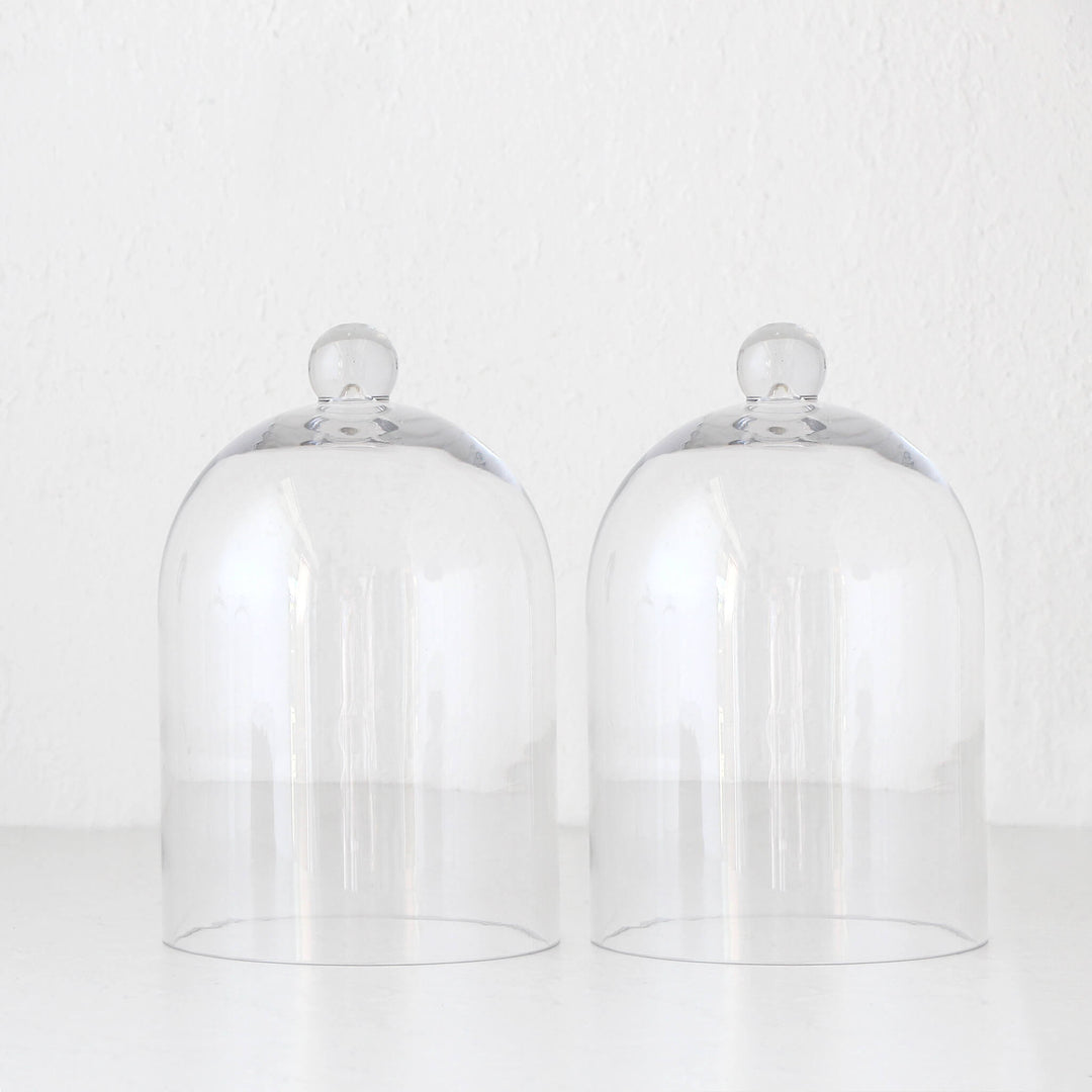 LIVING BY DESIGN CLEAR DOME CLOCHE BUNDLE X2 | EXTRA LARGE | CLEAR GLASS