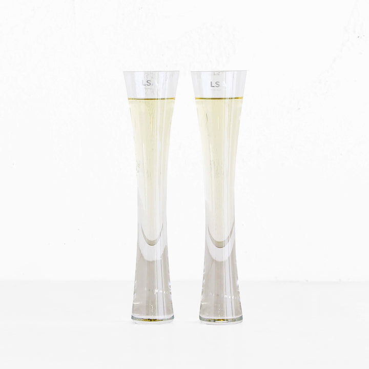 LSA Champagne Flute | Boxed Set 2 | Modern Design | Hand Blown