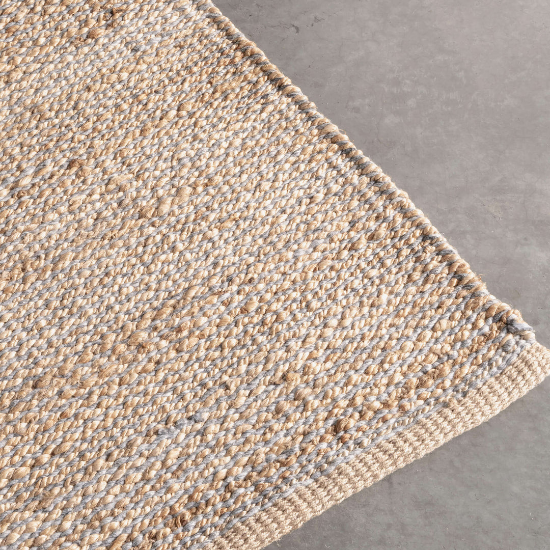 LATENZA JUTE RUGS AND RUNNERS  |  NATURAL JUTE + GREY