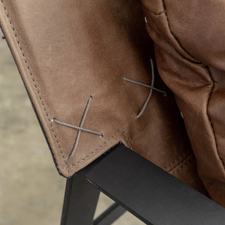 LAURENT LEATHER ARM CHAIR  |  COGNAC LEATHER  | VINTAGE LEATHER OCCASIONAL CHAIR