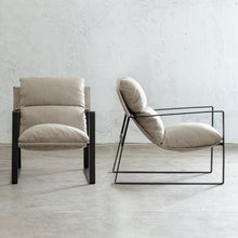 LAURENT ARM CHAIR  |  SHADED BIRCH  |  FABRIC OCCASIONAL LOUNGE CHAIR SIDE VIEW