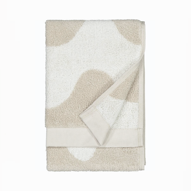 MARIMEKKO  |  LOKKI GUEST TOWEL, FACE TOWEL OR HAND TOWEL  |  BEIGE + WHITE
