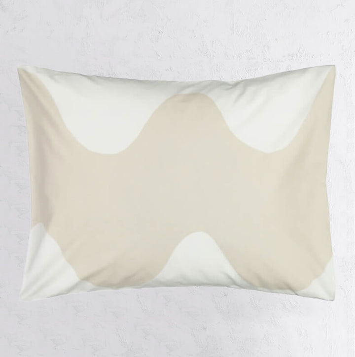 LOKKI PILLOW CASE  |  BEIGE + WHITE