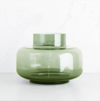 MARIMEKKO  |  URNA GLASS VASE  |  OLIVE GREEN