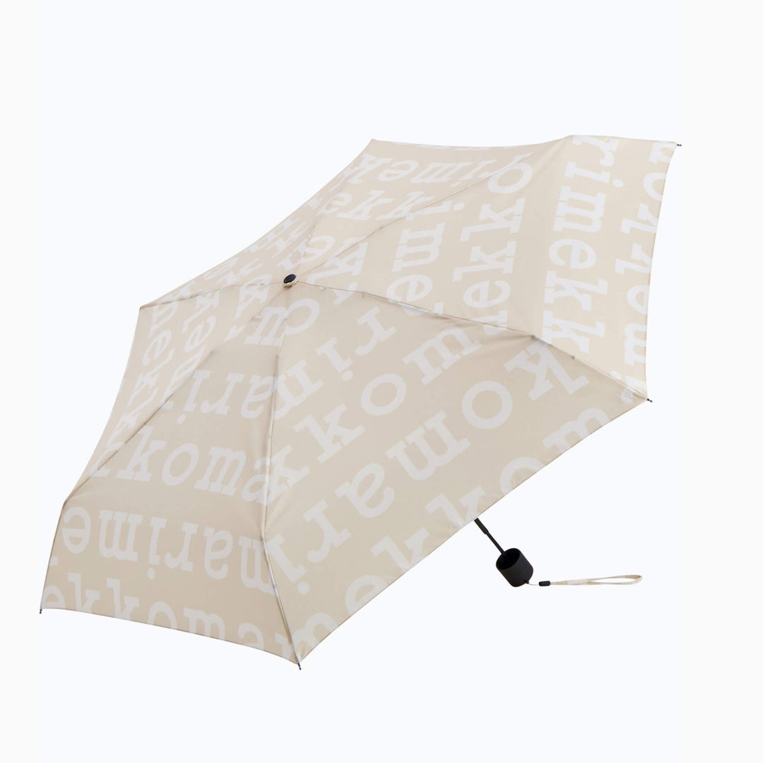 MARIMEKKO  |  MINI MANUAL LOGO UMBRELLA  |  WHITE + BEIGE DETAIL