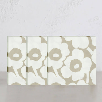 MARIMEKKO  |  UNIKKO PAPER NAPKIN BUNDLE  |  LINEN + WHITE
