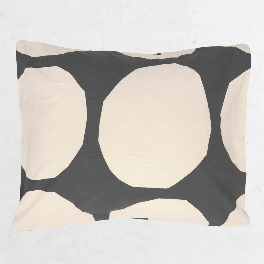 MARIMEKKO  |  KIVET PILLOW CASE  |  CHARCOAL + OFF WHITE