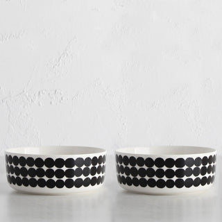 MARIMEKKO | OIVA SIIRTOLAPUUTARHA BOWL 1.5L | SET OF 2 | BLACK + WHITE