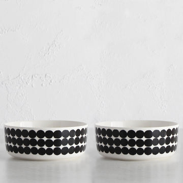 MARIMEKKO | OIVA SIIRTOLAPUUTARHA BOWL 1.5L | SET OF 2 | BLACK + WHITE
