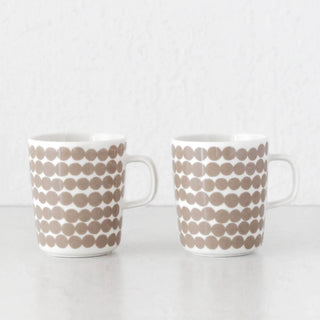 MARIMEKKO | OIVA SIIRTOLAPUUTARHA MUG 2.5DL | WHITE + CLAY | SET OF 2