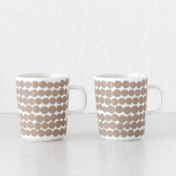 MARIMEKKO | OIVA SIIRTOLAPUUTARHA MUG 2.5DL | WHITE + CLAY | SET OF 2