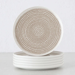 MARIMEKKO  |  OIVA SIIRTOLAPUUTARHA PLATE 20CM BUNDLE  |  CLAY + WHITE  |  SET OF 6