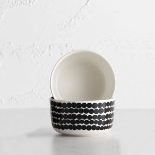 MARIMEKKO | SIIRTOLAPUUTARHA BOWL 5DL | BLACK + WHITE | SET OF 2
