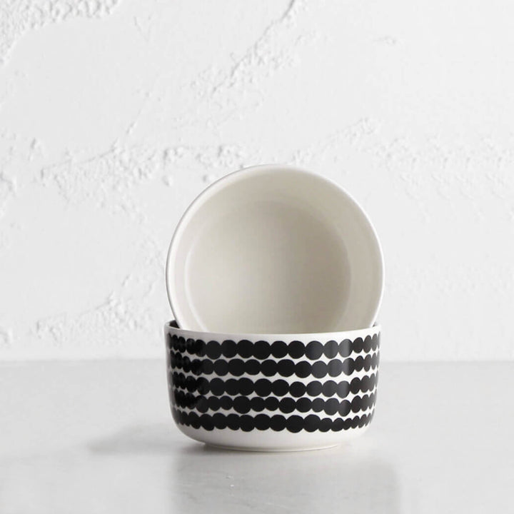 MARIMEKKO | SIIRTOLAPUUTARHA BOWL 5DL | BLACK + WHITE | SET OF 2