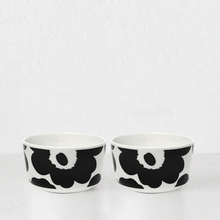 MARIMEKKO | UNIKKO BOWL 5DL BUNDLE | SET OF 2 | BLACK + WHITE