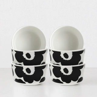MARIMEKKO | UNIKKO BOWL 2.5DL BUNDLE | SET OF 6 | BLACK + WHITE