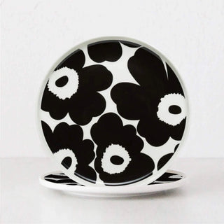 MARIMEKKO | UNIKKO PLATE 20CM BUNDLE | BUNDLE X2 | BLACK + WHITE