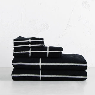 MARIMEKKO  |  TIILISKIVI BATH BUNDLE DOUBLE  |  BLACK & WHITE |  MODERN BATHROOM BUNDLE