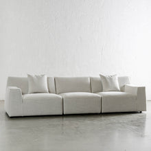 MATTEO 3.5 SEATER SOFA  |  DIMPSE SILVER UNSTYLED